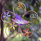 Metal Wind Chime, for Garden Outdoor Hanging Decoration, Butterfly, 350mm