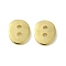 304 Stainless Steel Connector Charms, Oval, Real 18K Gold Plated, 11x14x0.8mm, Hole: 2mm