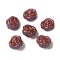 Opaque Lampwork Beads, Rose, Rosy Brown, 13x8mm, Hole: 1mm, about 58~70pcs/100g