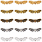 SUNNYCLUE 100Pcs 5 Colors Tibetan Style Alloy Beads, Butterfly Wing, Mixed Color, 22x7mm, 20pcs/color