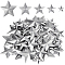 Gorgecraft 100Pcs 5 Styles  Iron Display Decorations, Metal Star Ornament, Platinum, 25~68x27~68x0.1~4mm, 20pcs/style