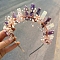 Natural Amethyst Hair Bands, Crown Hair Bands for Women Girls, 200x160mm