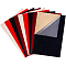 Jewelry Flocking Cloth, with Rubber, Mixed Color, 29.7x21cm, 5pcs/color, 20pcs/set