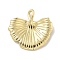 Rack Plating Brass Pendants, Long-Lasting Plated, Lead Free & Cadmium Free, Ginkgo Leaf Charms, Real 18K Gold Plated, 27x29x4mm, Hole: 3.5x5mm