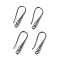 Eco-Friendly Brass Earring Hooks Findings, Cadmium Free & Lead Free, Gunmetal, 21x9x2.3~2.8mm, Hole: 1.5mm, 20 Gauge, Pin: 0.8mm