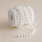 Christmas Plastic Pearl Beaded Garland for DIY Christmas Tree Ornaments, White, 8mm, 5m/roll