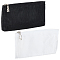 WADORN 2Pcs 2 Colors Cloth Zipper Bag, Purse Organizer Inserts, for Bag Accessories, Mixed Color, 11x19x1.1cm, 1pc/color