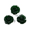 Synthetic Coral Carved Beads, Dyed, Flower, Dark Green, 10x8.5mm, Hole: 1.3mm