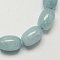 Barrel Shaped Gemstone Dyed Natural Aquamarine Stone Beads Strands, Aqua, 15x10mm, Hole: 1mm, about 25pcs/strand, 15.3 inch