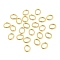 304 Stainless Steel Jump Rings, Closed Jump Rings, Oval, Real 18K Gold Plated, 5x6x0.8mm, Inner Diameter: 3x4.5mm, about 178pcs/10g