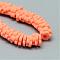 Polymer Clay Bead Strands, Flower, Light Salmon, 4~6x4~6x1~1.5mm, Hole: 2mm, about 313~350pcs/strand, 15.35 inch~16.14 inch