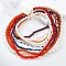 Bohemian Glass Beaded Multi Layered Necklaces for Women, with Alloy Clasps and Plastic Imitation Pearl, Colorful, 16.02 inch(40.7cm)