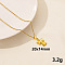 304 Stainless Steel Ancient Egyptian Goddess Pendant Necklaces, Cable Chain Necklaces