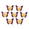 Rack Plating Alloy Enamel Pendants, Cadmium Free & Nickel Free & Lead Free, Butterfly, Dark Violet, 15x20x3mm, Hole: 1.6mm