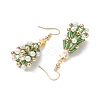 Glass Dangle Earrings EJEW-TA00441-4