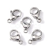 Tarnish Resistant 304 Stainless Steel Lobster Claw Clasps X-STAS-M262-01-13mm-2