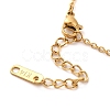 Teardrop PVD Vacuum Plating 304 Stainless Steel Lariat Necklaces NJEW-G125-08-4