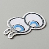 Cartoon Style Double Eye Embroidered Cloth Patches PATC-WH0001-116C-2