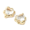 Brass Micro Pave Cubic Zirconia Charms KK-L208-06G-07-3