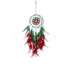 Christmas Woven Net/Web with Feather Pendant Decorations PW-WG6AD0C-01-3