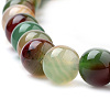 Natural Peacock Green Agate Beads Strands G-S259-16-8mm-3