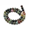 Natural Indian Agate Round Bead Strands G-P075-40-8mm-2