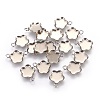 201 Stainless Steel Charm Cabochon Settings STAS-P227-27P-2