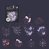 10Pcs 10 Styles PET Plastic Stickers PW-WGF037D-04-1