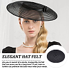 CHGCRAFT 3Pcs 3 Colors Polyester Imitation Straw Round Hat Base for Millinery AJEW-CA0002-79-5