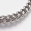 304 Stailess Steel Curb Chain Bracelets STAS-I075-51P-2