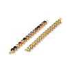 Rack Plating Brass Pave Cubic Zirconia Connector Charms KK-D044-01B-G-03-2