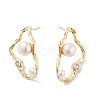 Nuggest Natural Pearl Stud Earrings EJEW-P256-62G-1
