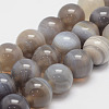 Natural Striped Agate/Banded Agate Bead Strands G-K155-D-14mm-02-1