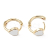Brass Enamel Huggie Hoop Earrings EJEW-L234-065G-3