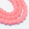 Baking Painted Imitation Jade Glass Round Bead Strands DGLA-Q021-6mm-03-1