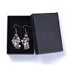 Natural Mixed Stone Dangle Earrings EJEW-JE03228-02-3