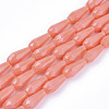 Opaque Solid Color Glass Beads Strands X-GLAA-T009-001C-1