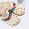   4pcs 2 styles Rainbow Color Acrylic Shoe Decoration Curban Chains AJEW-PH0011-18-3