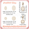 12Pcs 2 Style Oval/Round Wood Pendant Cabochon Settings Pendant Decorations KEYC-AB00025-2