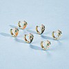 Cubic Zirconia Snake Hoop Earrings with Enamel EJEW-SZ0001-87E-4