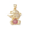 Brass Micro Pave Cubic Zirconia Pendants KK-M240-13-3