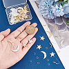 Unicraftale DIY Moon & Star Dangle Earring Making Kit DIY-UN0004-31-2