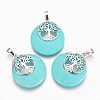 Synthetic Turquoise Pendants G-F573-C07-1