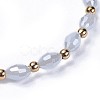 Electroplate Glass Beads Stretch Bracelets BJEW-JB04306-02-2