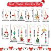 SUNNYCLUE 12 Pairs 12 Style Christmas Theme Alloy Dangle Earrings EJEW-SC0001-33-2