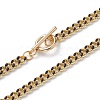 Brass Curb Chain Necklaces NJEW-JN03097-03-2