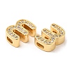 Brass Micro Pave Cubic Zirconia Beads ZIRC-Q202-17G-2