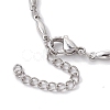 Non-Tarnish 304 Stainless Steel Bar Link Chain Bracelet Making AJEW-JB01245-02-3