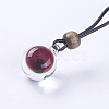 Handmade Lampwork Pendant Necklaces NJEW-F251-01-4
