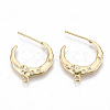 Brass Stud Earring Findings KK-T038-590G-1